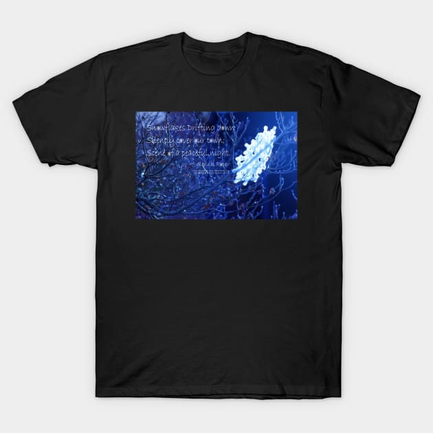 snowflake in blue 7 haiku T-Shirt by DlmtleArt